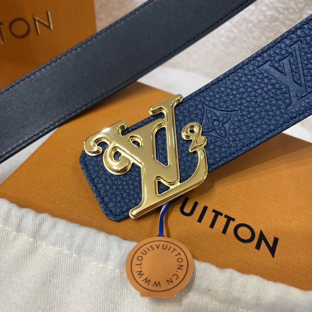 Louis Vuitton Navy Belt Gold - Hình 2