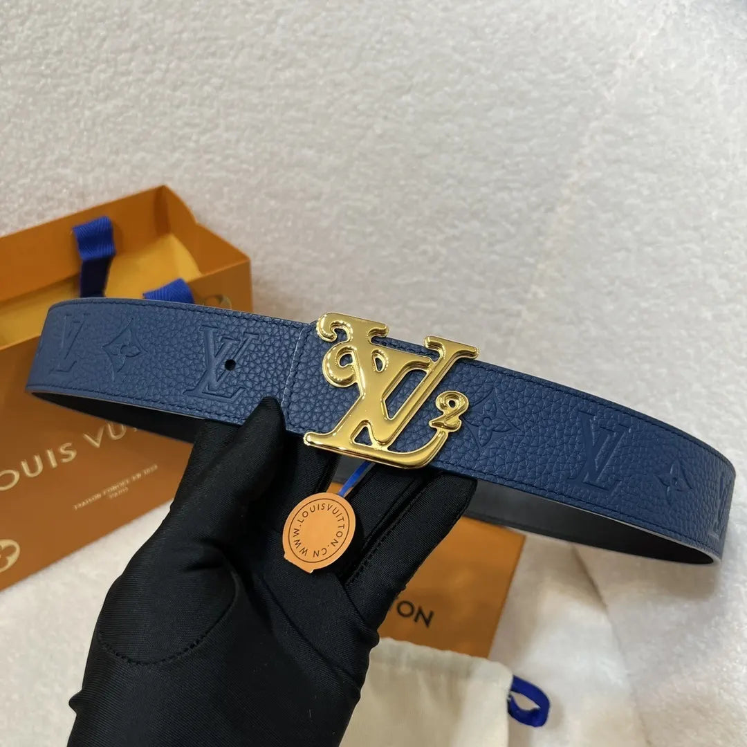 Louis Vuitton Navy Belt Gold - Hình 4