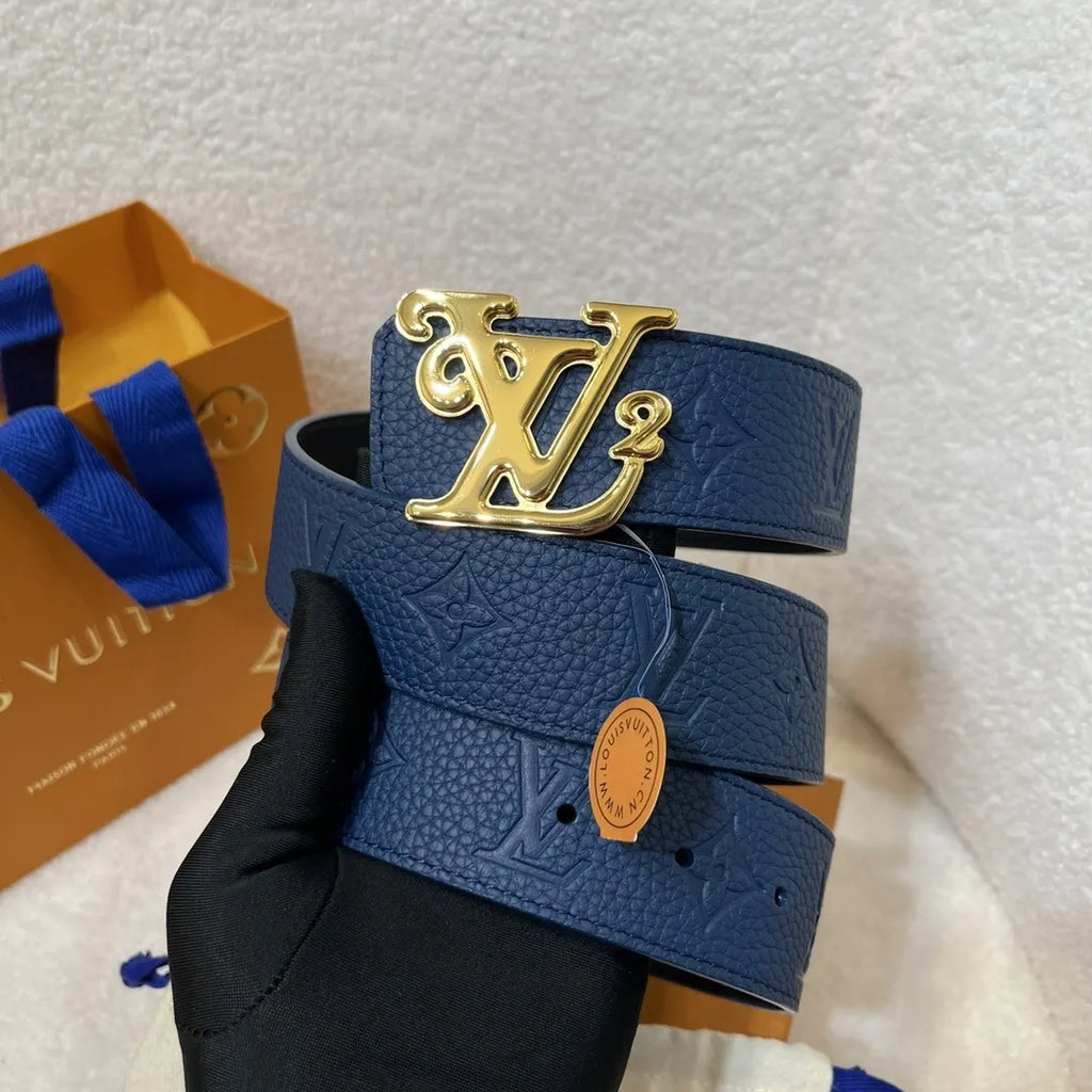 Louis Vuitton Navy Belt Gold - Hình 8