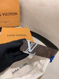 Louis Vuitton Brown Belt Silver