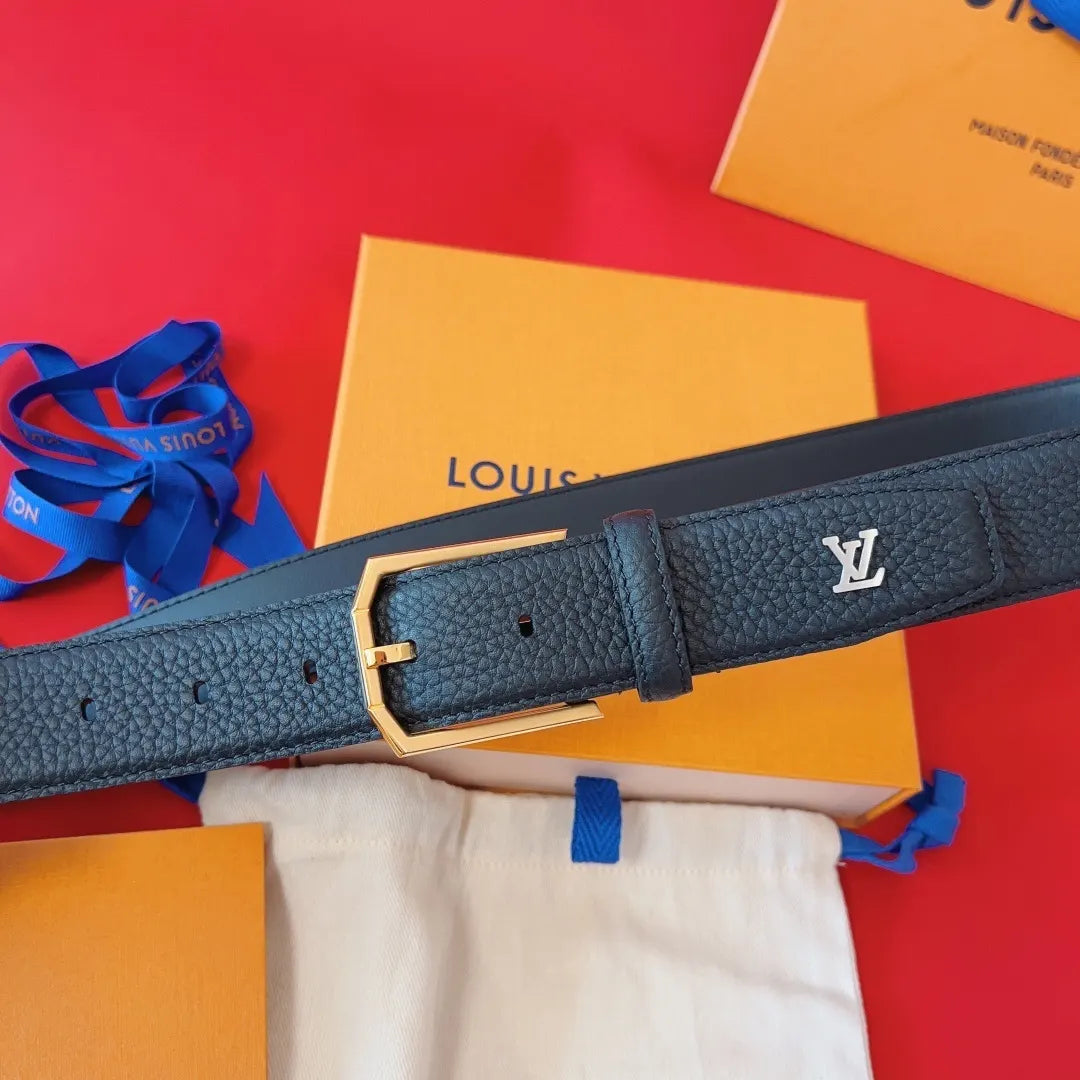 Louis Vuitton Pebbled Leather Belt - Hình 4