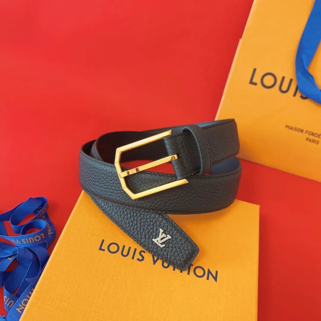 Louis Vuitton Pebbled Leather Belt - Hình 7