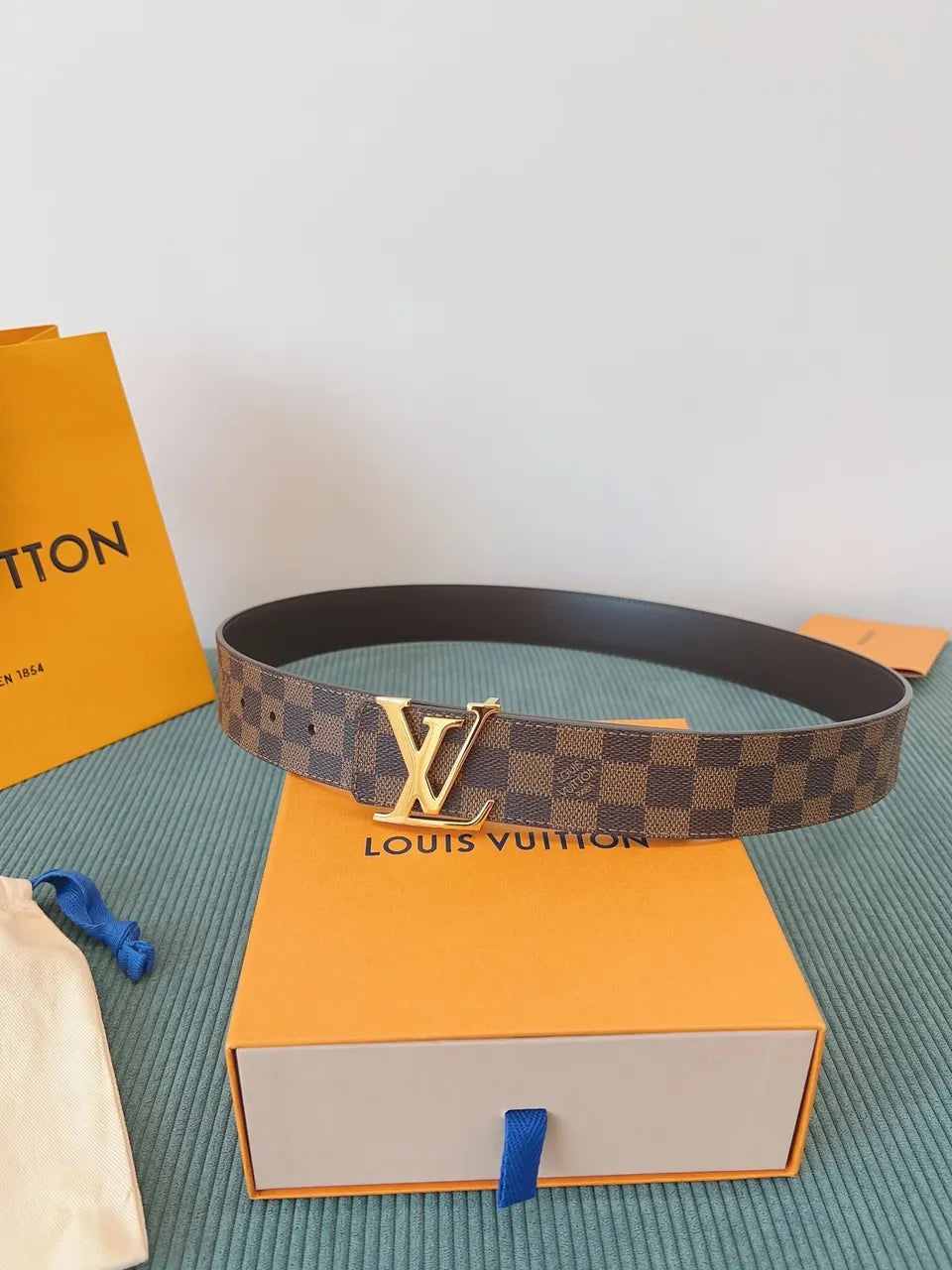 Louis Vuitton Damier Ebene Belt lv