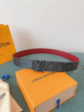 LV Monogram Shadow Dark Grey Belt