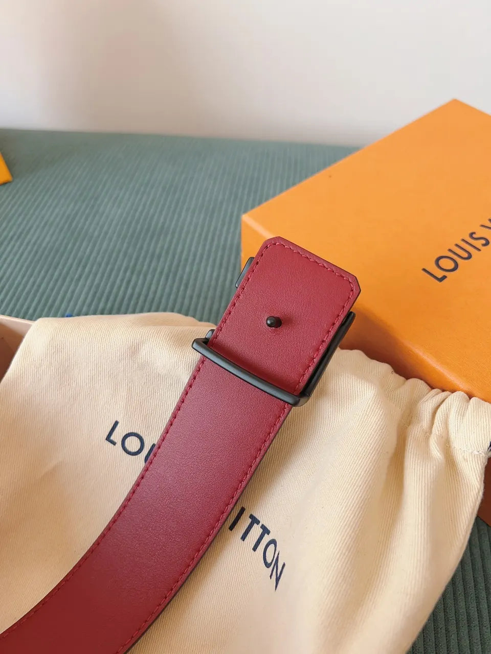 LV Monogram Shadow Dark Grey Belt - Hình 7
