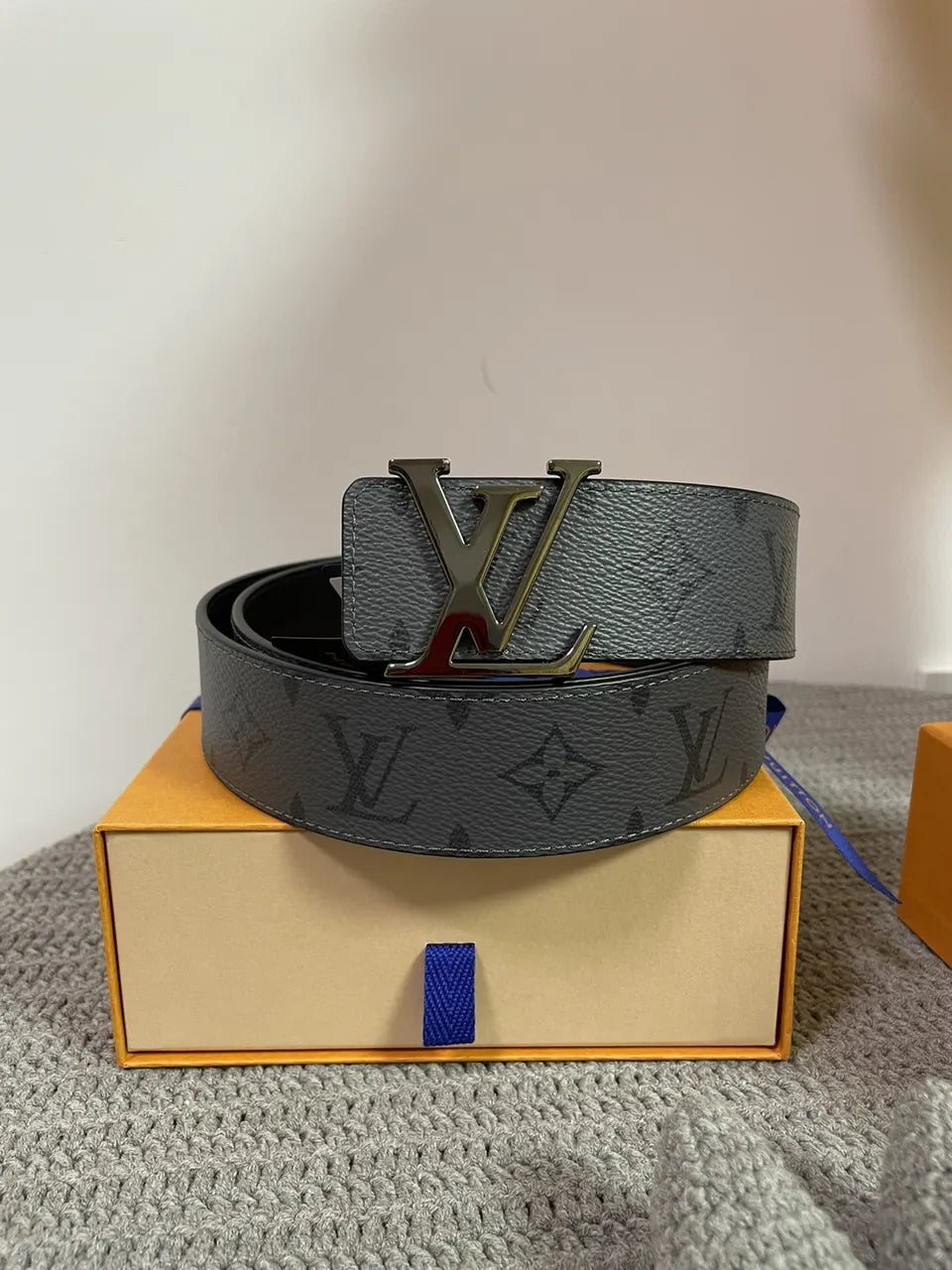 gold Louis Vuitton Monogram Canvas Belt - Hình 3