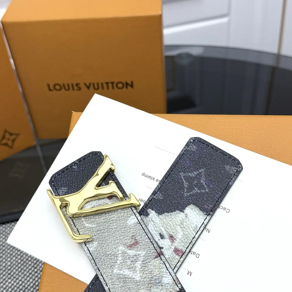 Louis Vuitton Watercolor Monogram Belt gold - Hình 3