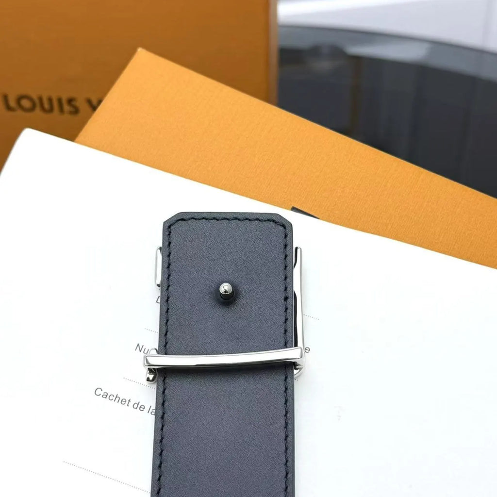 silver Louis Vuitton Watercolor Monogram Belt - Hình 8