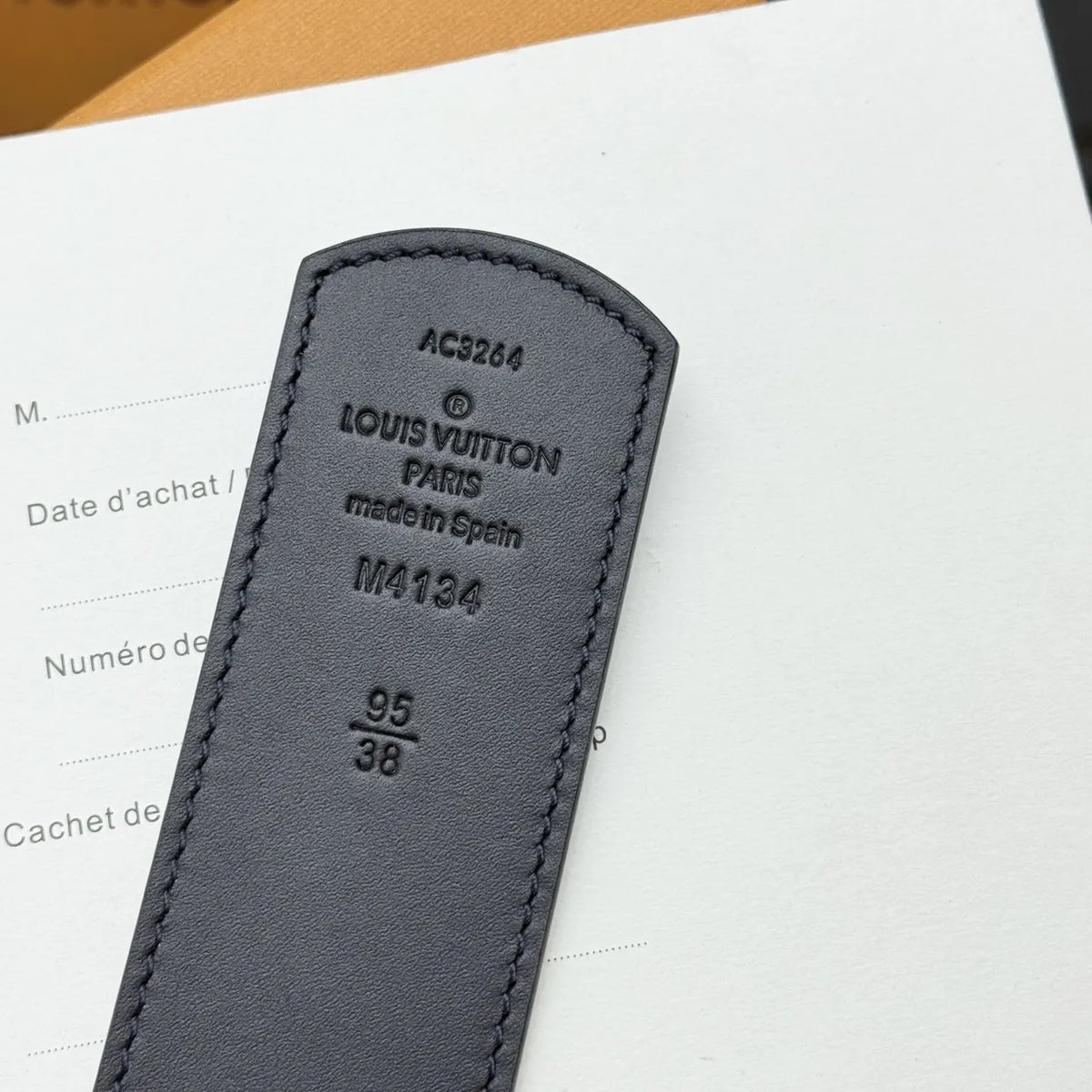 Louis Vuitton Light Blue Monogram Belt - Hình 6
