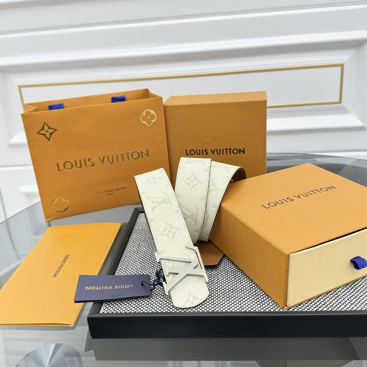Louis Vuitton Off-White Monogram Belt
