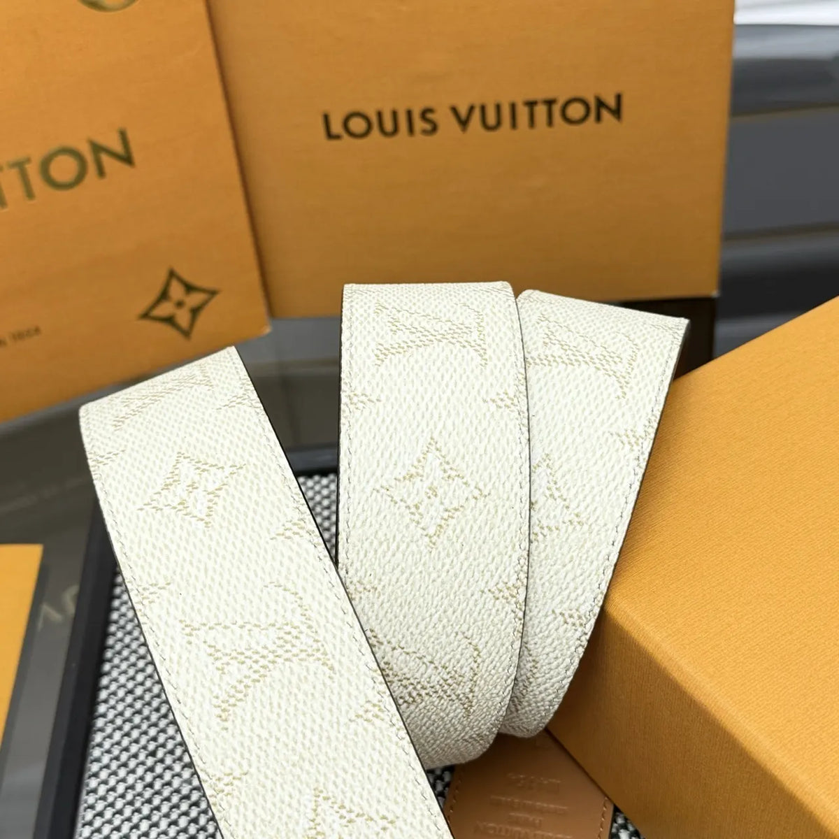 Louis Vuitton Off-White Monogram Belt - Hình 2
