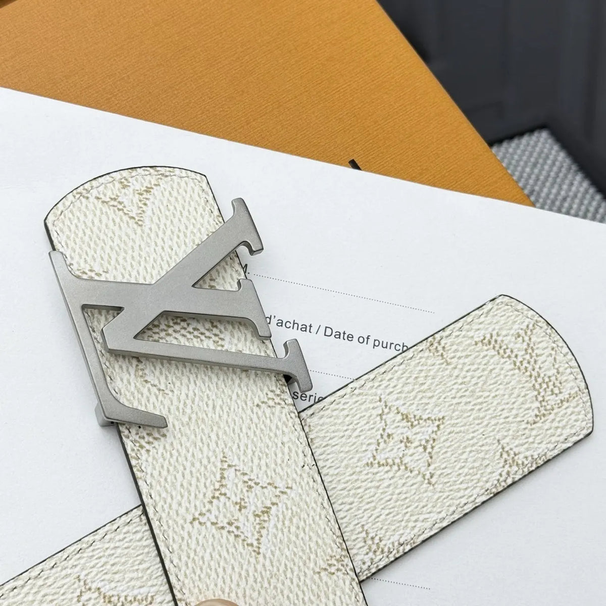 Louis Vuitton Off-White Monogram Belt - Hình 3