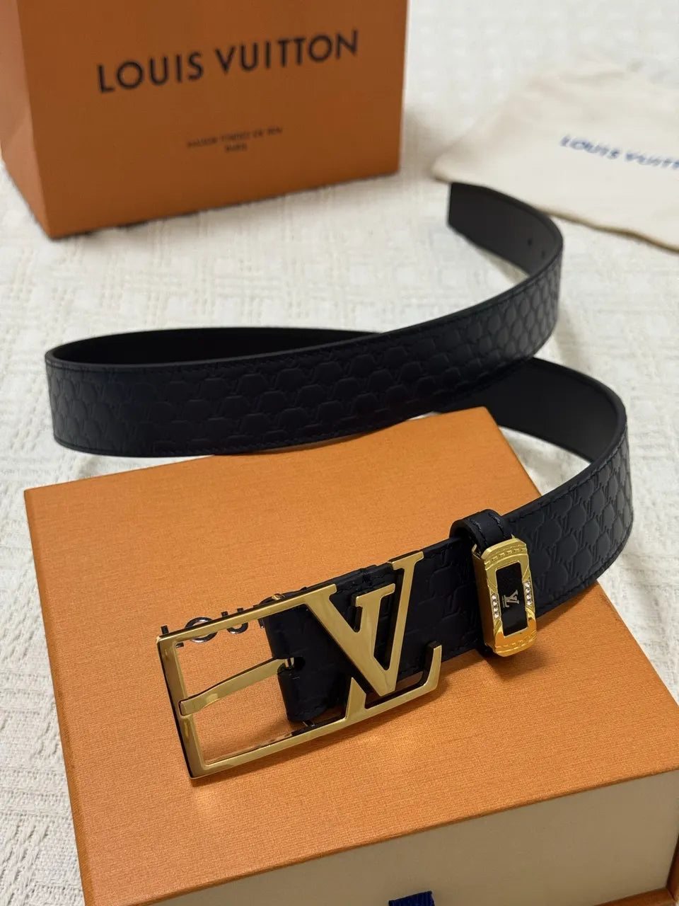 Louis Vuitton Black Hexagon Belt