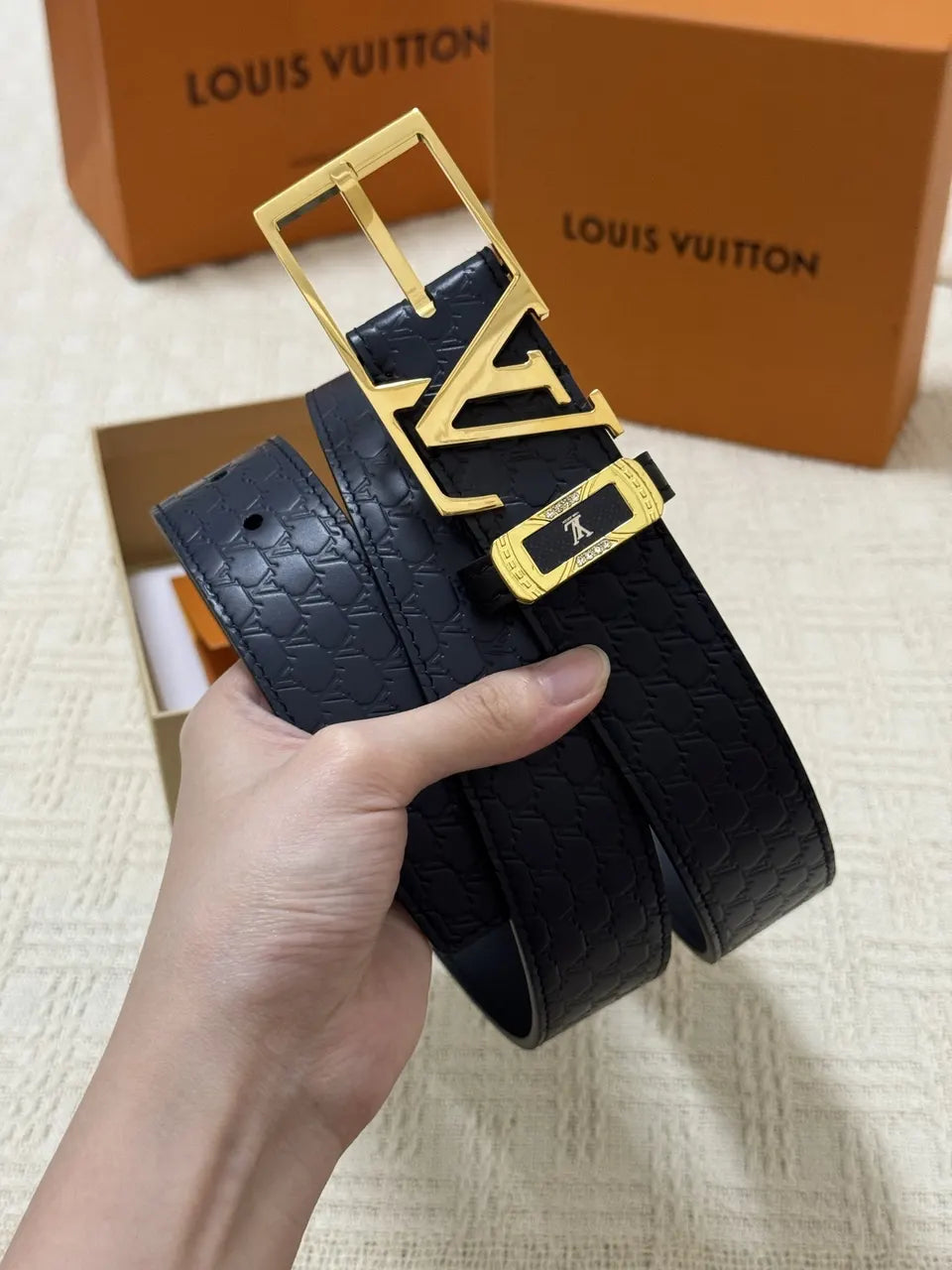 Louis Vuitton Black Hexagon Belt - Hình 2