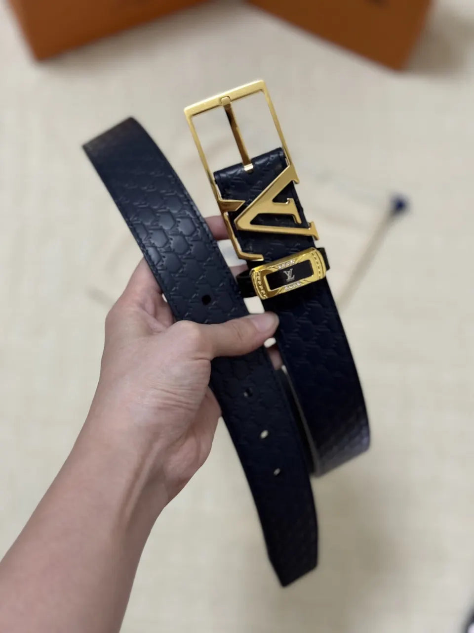 Louis Vuitton Black Hexagon Belt - Hình 6