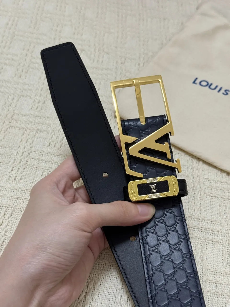 Louis Vuitton Black Hexagon Belt - Hình 9