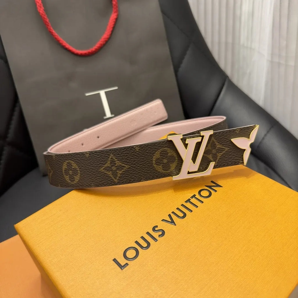 Louis Vuitton Pink Monogram Belt - Hình 3