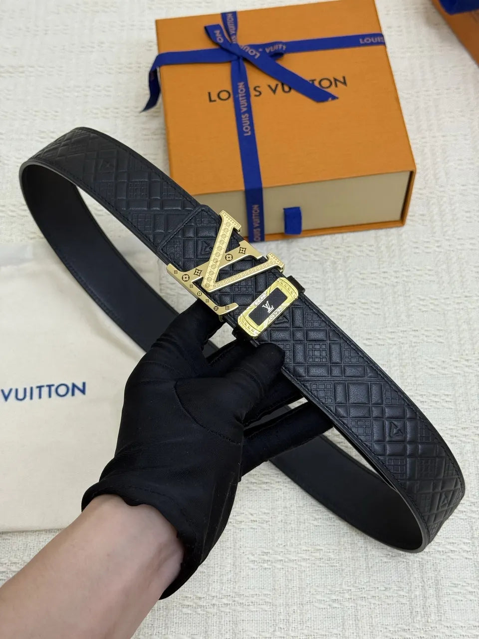 Louis Vuitton Quilted Leather Belt - Hình 7