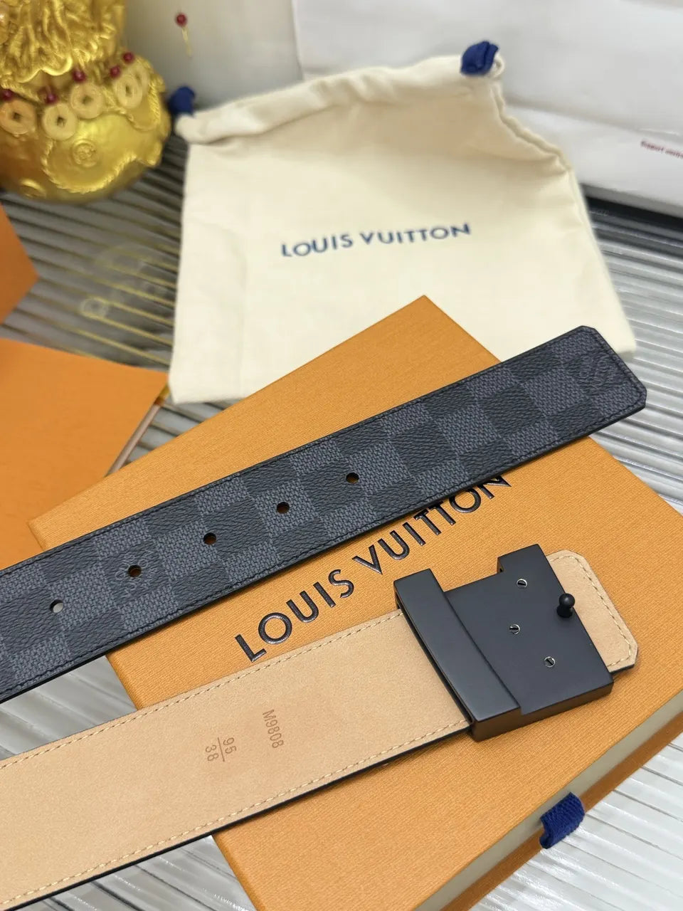 Louis Vuitton Damier Black Belt