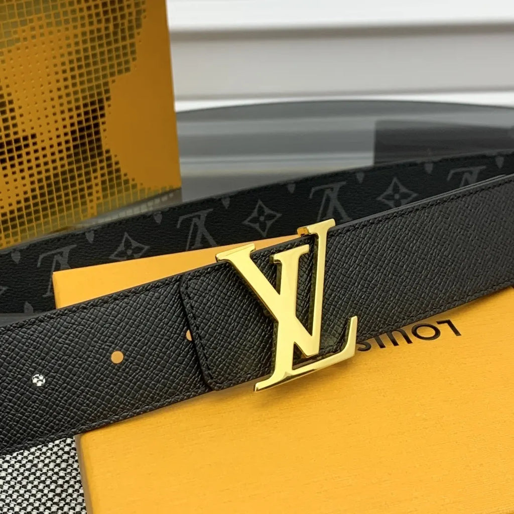 Louis Vuitton Black Monogram Taurillon Leather Belt