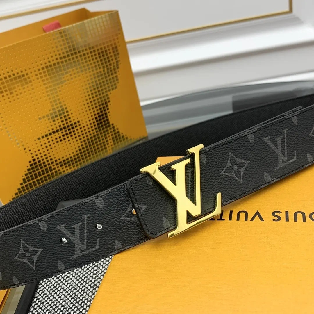 Louis Vuitton Black Monogram Taurillon Leather Belt - Hình 2
