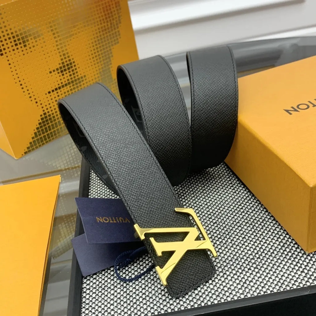 Louis Vuitton Black Monogram Taurillon Leather Belt - Hình 4