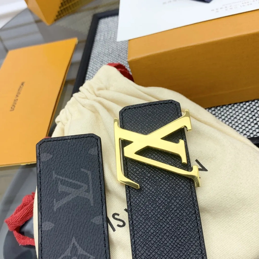 Louis Vuitton Black Monogram Taurillon Leather Belt - Hình 6