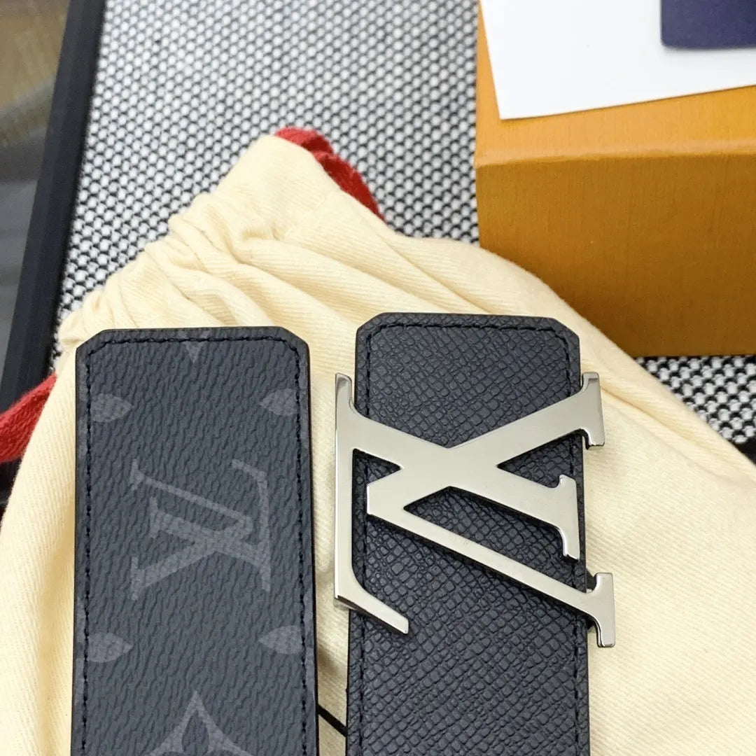 Louis Vuitton Black Monogram Canvas Belt - Hình 5