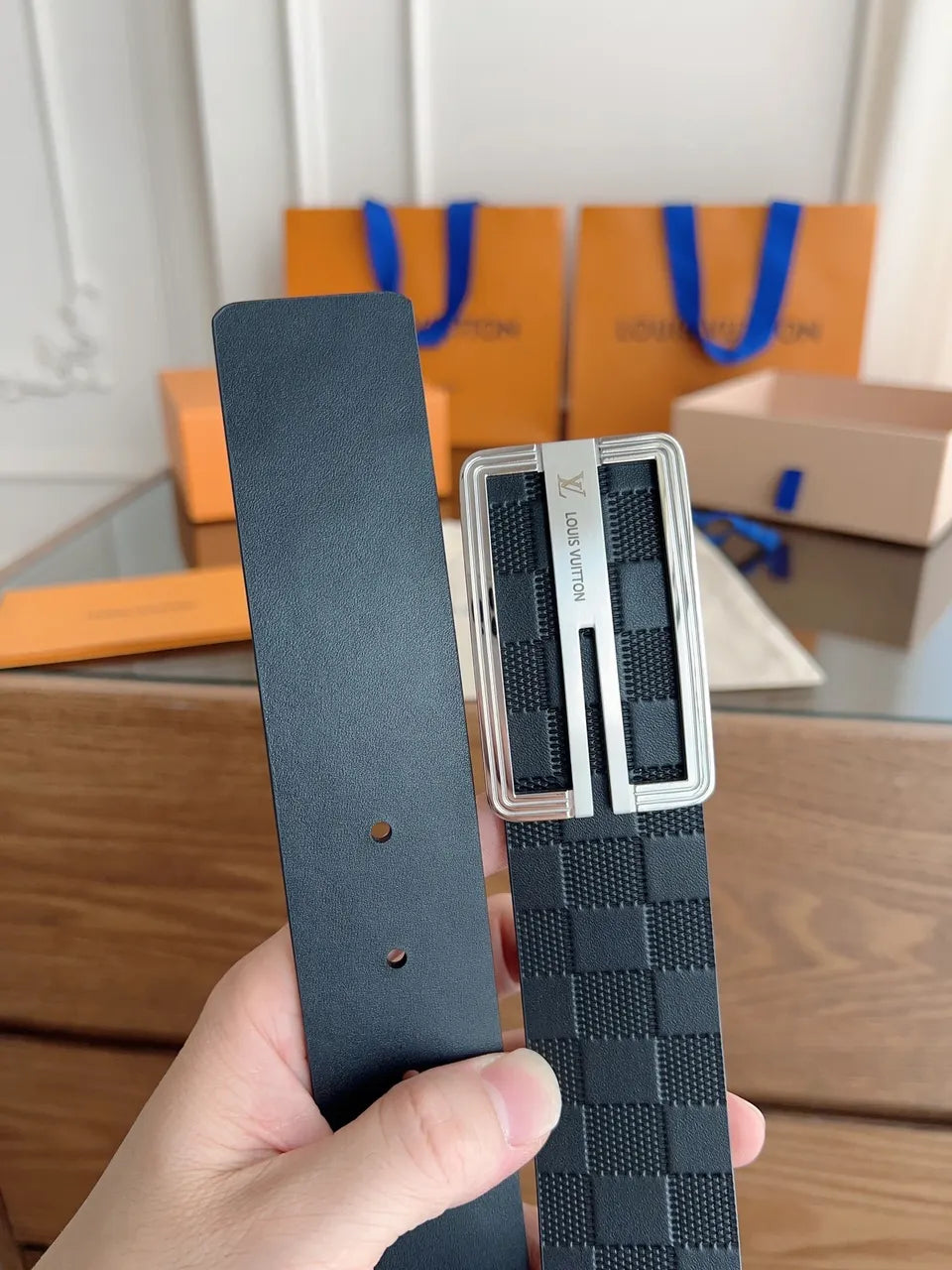 Louis Vuitton Damier Infini Belt black