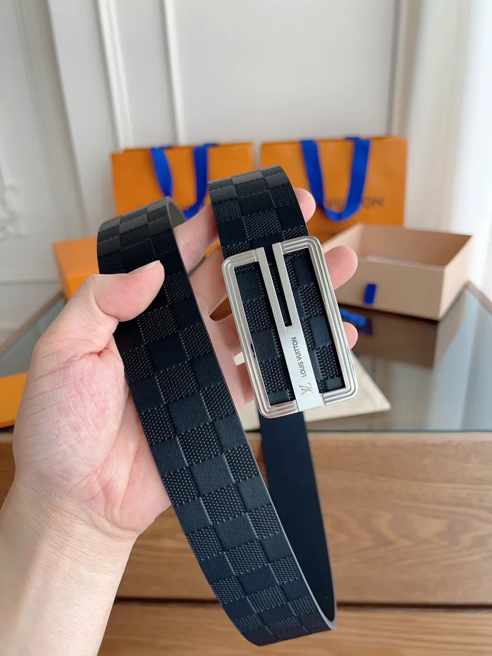 Louis Vuitton Damier Infini Belt black - Hình 5