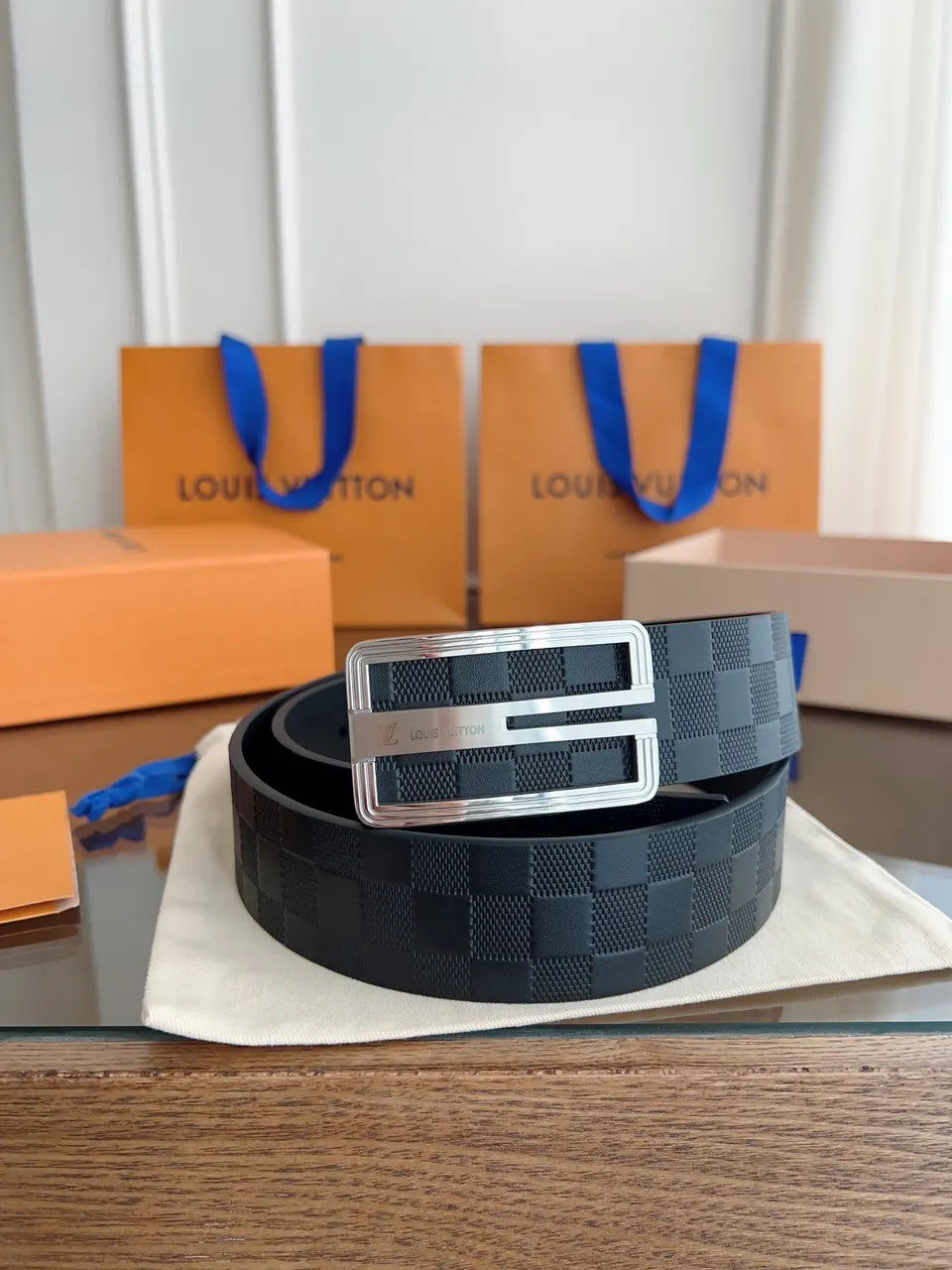 Louis Vuitton Damier Infini Belt black - Hình 8
