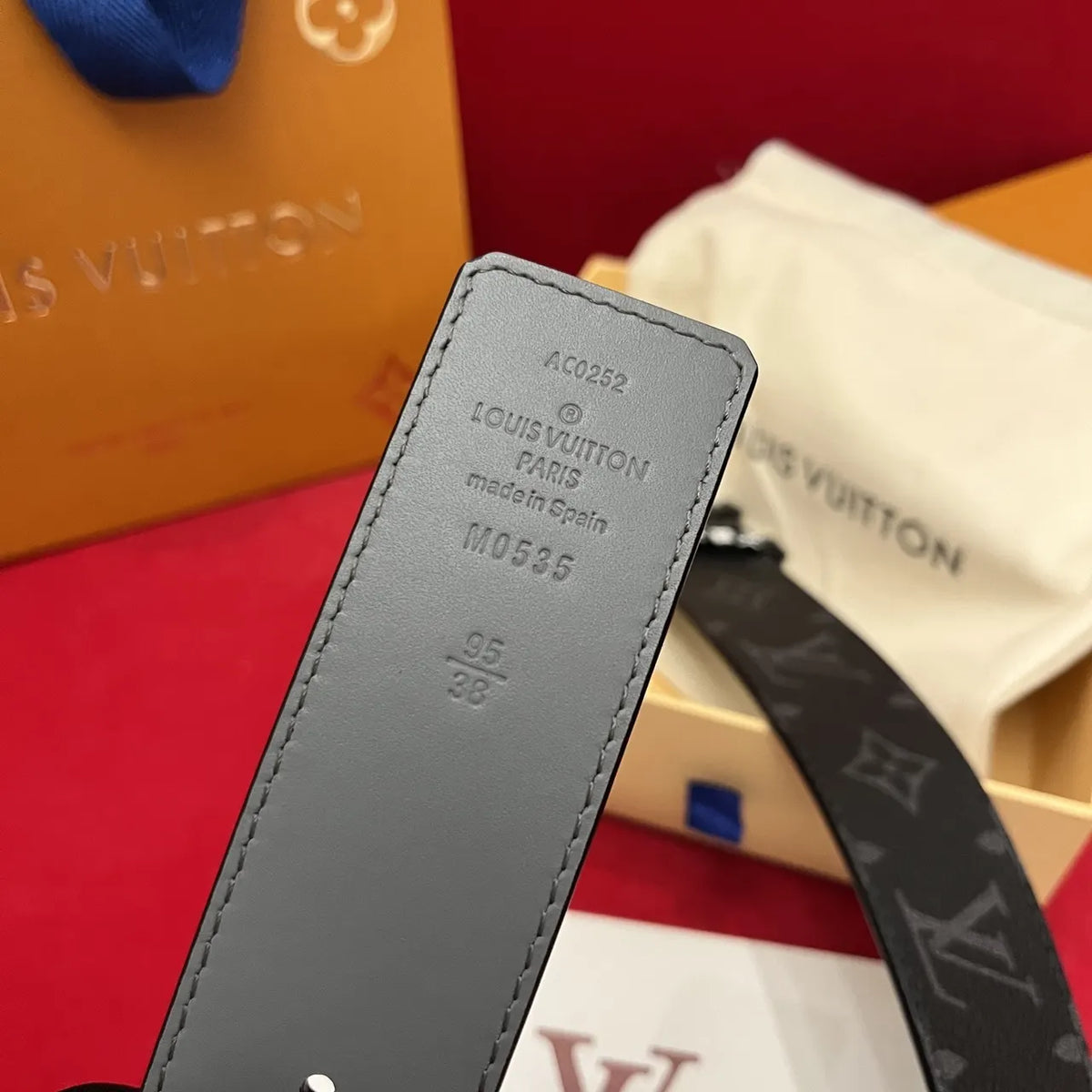 LV Black Monogram XO Belt - Hình 5