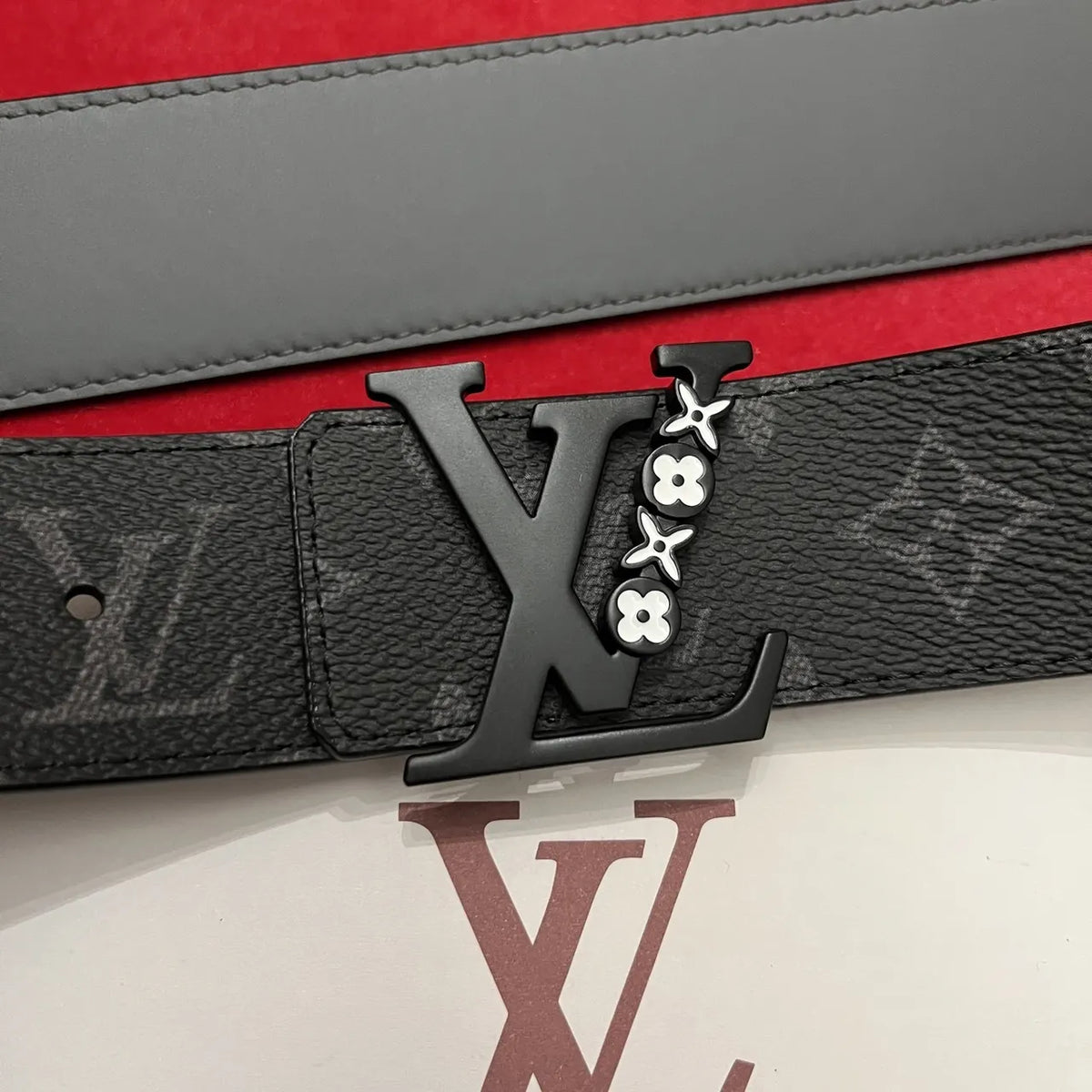 LV Black Monogram XO Belt - Hình 8