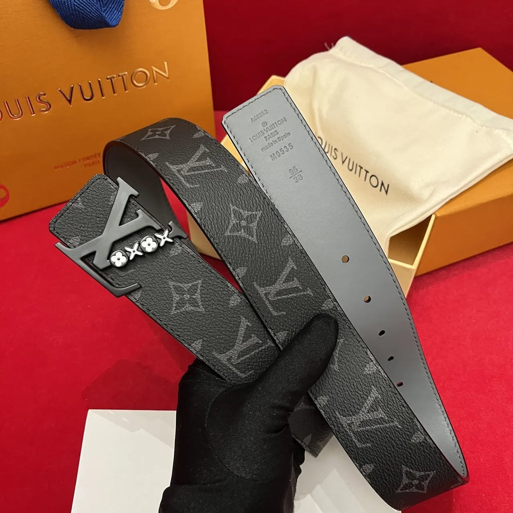 LV Black Monogram XO Belt - Hình 9