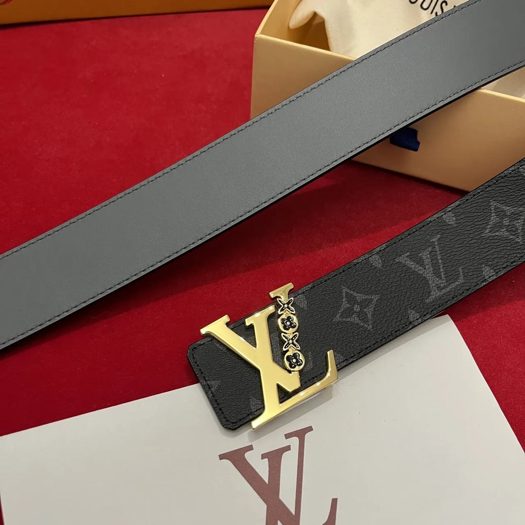 LV Grey Monogram Belt