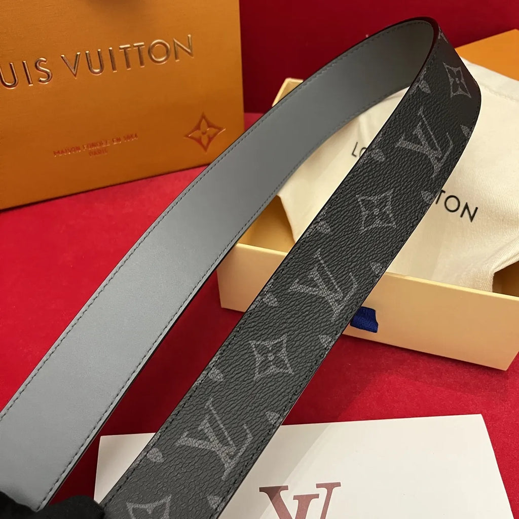 LV Grey Monogram Belt - Hình 3