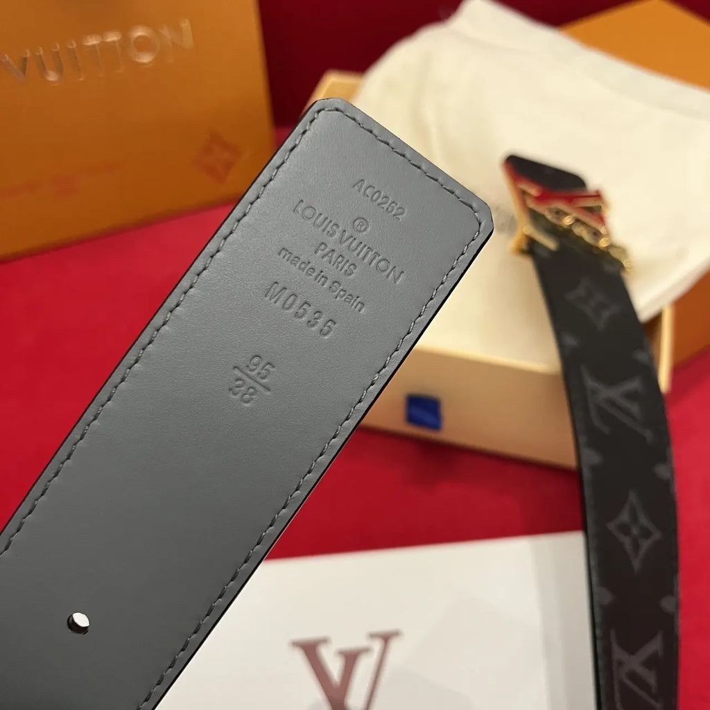 LV Grey Monogram Belt - Hình 6
