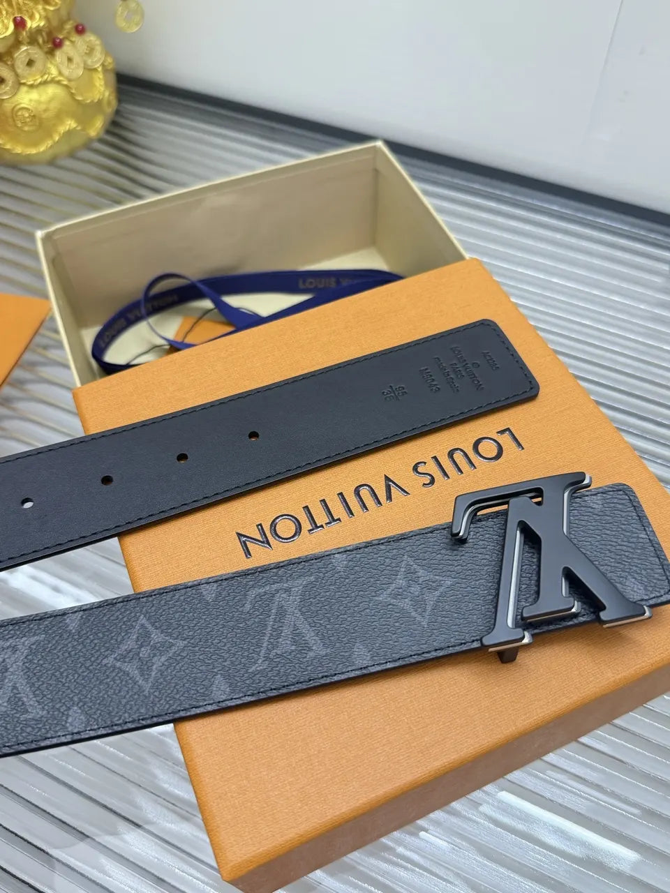 Louis Vuitton Anthracite Monogram Belt - Hình 6