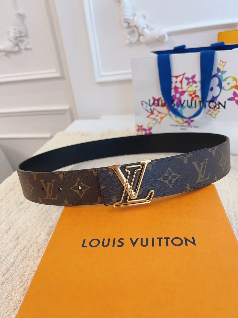 Louis Vuitton Monogram Brown Belt lv - Hình 3