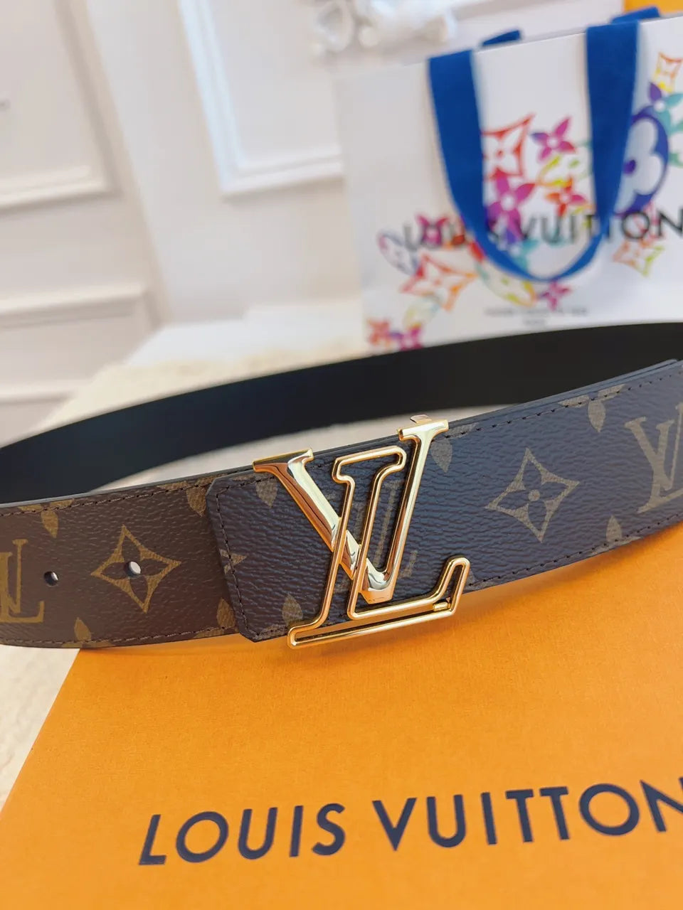 Louis Vuitton Monogram Brown Belt lv - Hình 4