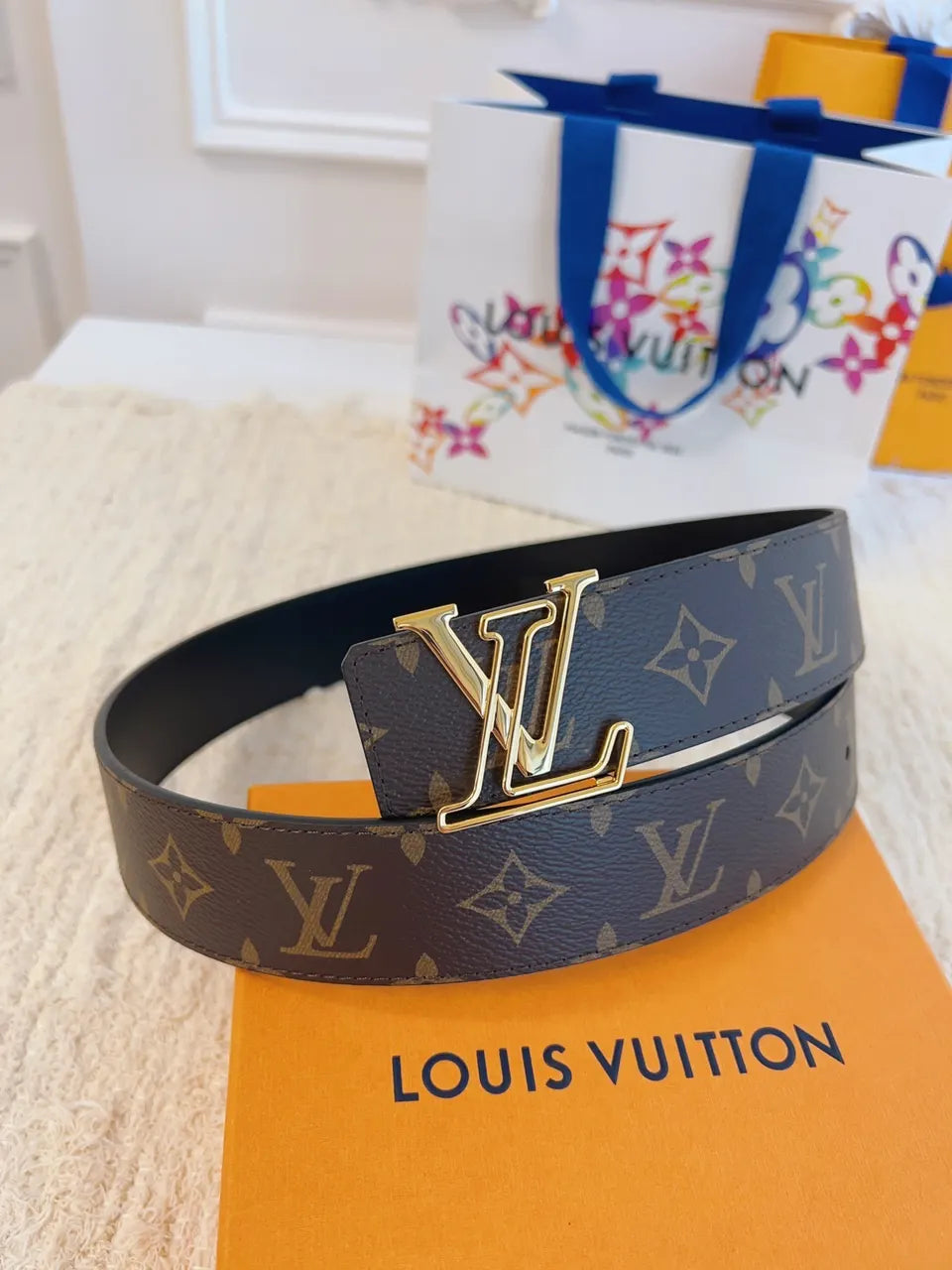 Louis Vuitton Monogram Brown Belt lv - Hình 6