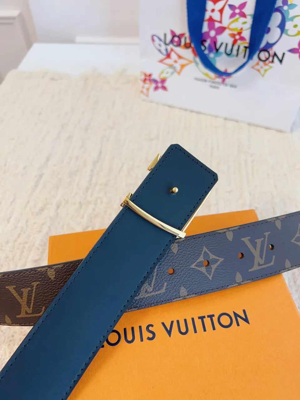 Louis Vuitton Monogram Brown Belt lv - Hình 8