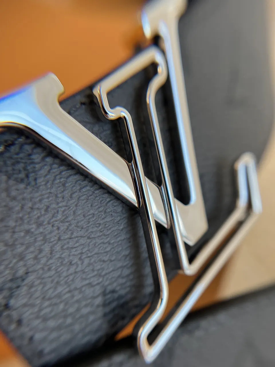 Louis Vuitton Blue Monogram Shadow Belt - Hình 9
