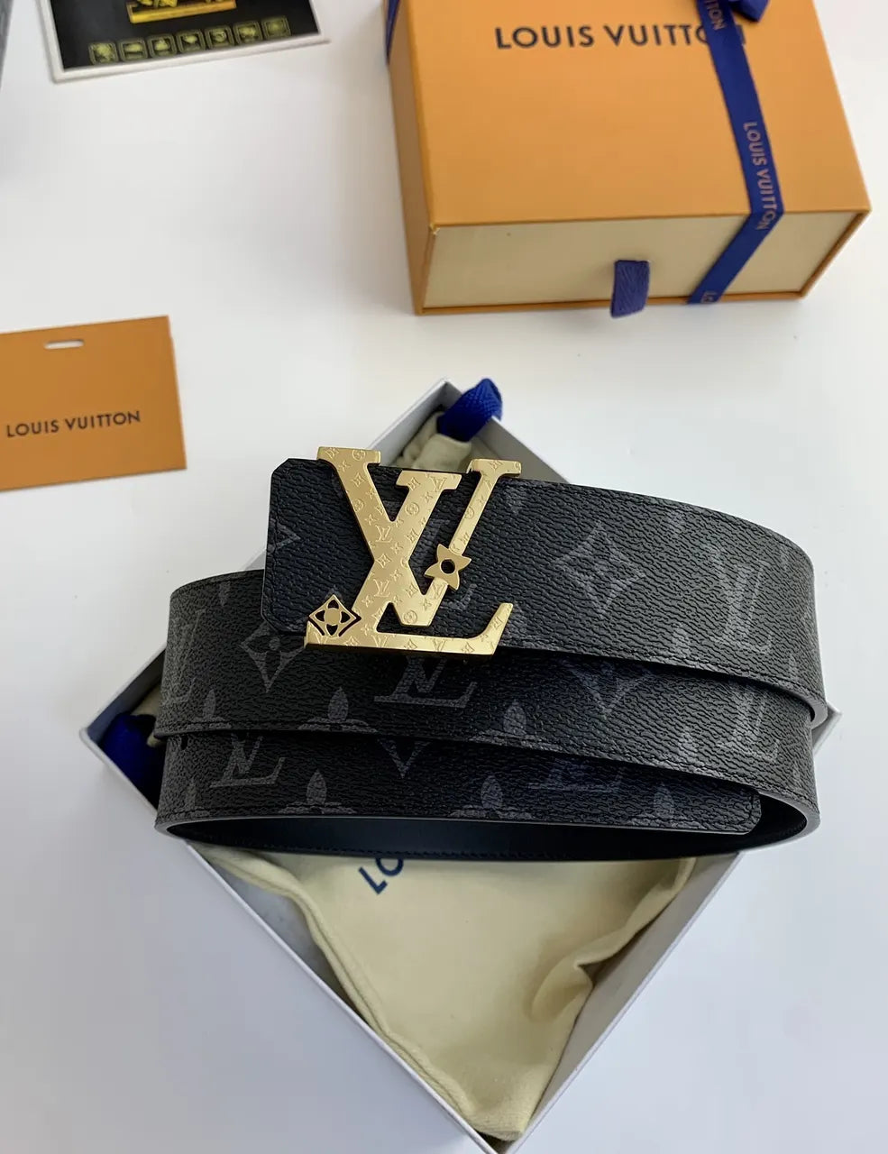 Louis Vuitton Black Monogram Jacquard Belt - Hình 4