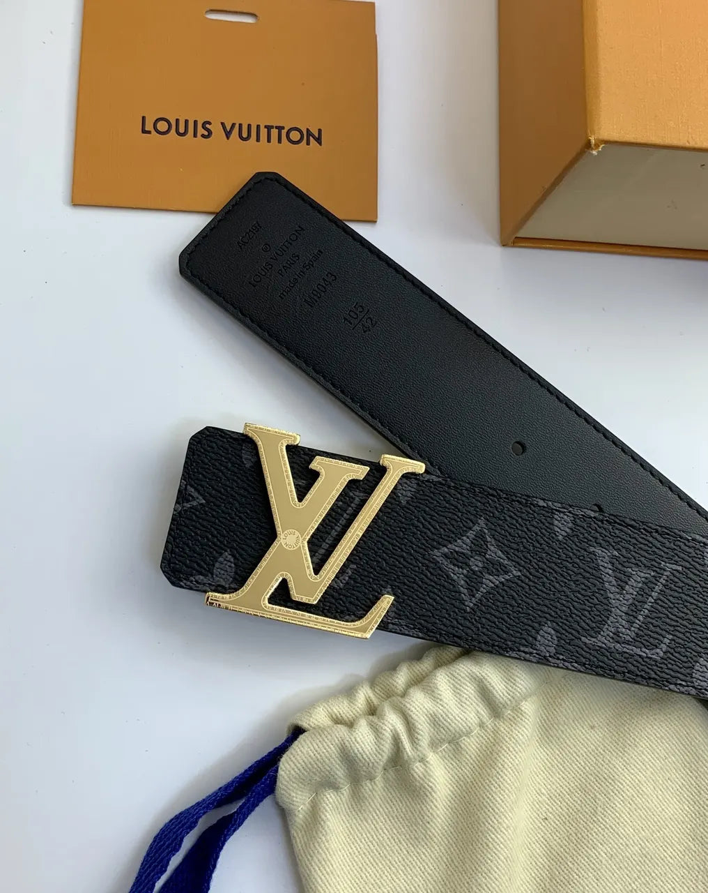 LV Black Monogram Belt