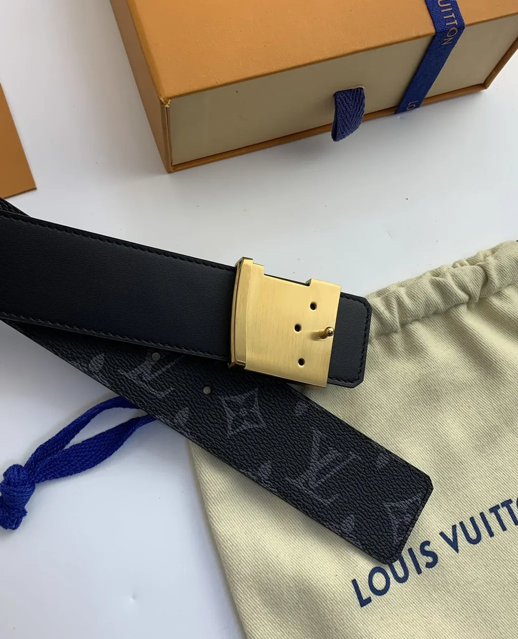 LV Black Monogram Belt - Hình 2
