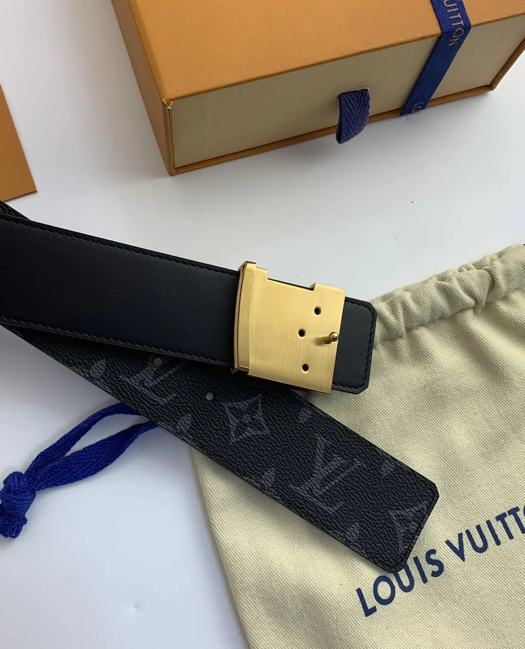 LV Black Monogram Belt - Hình 2