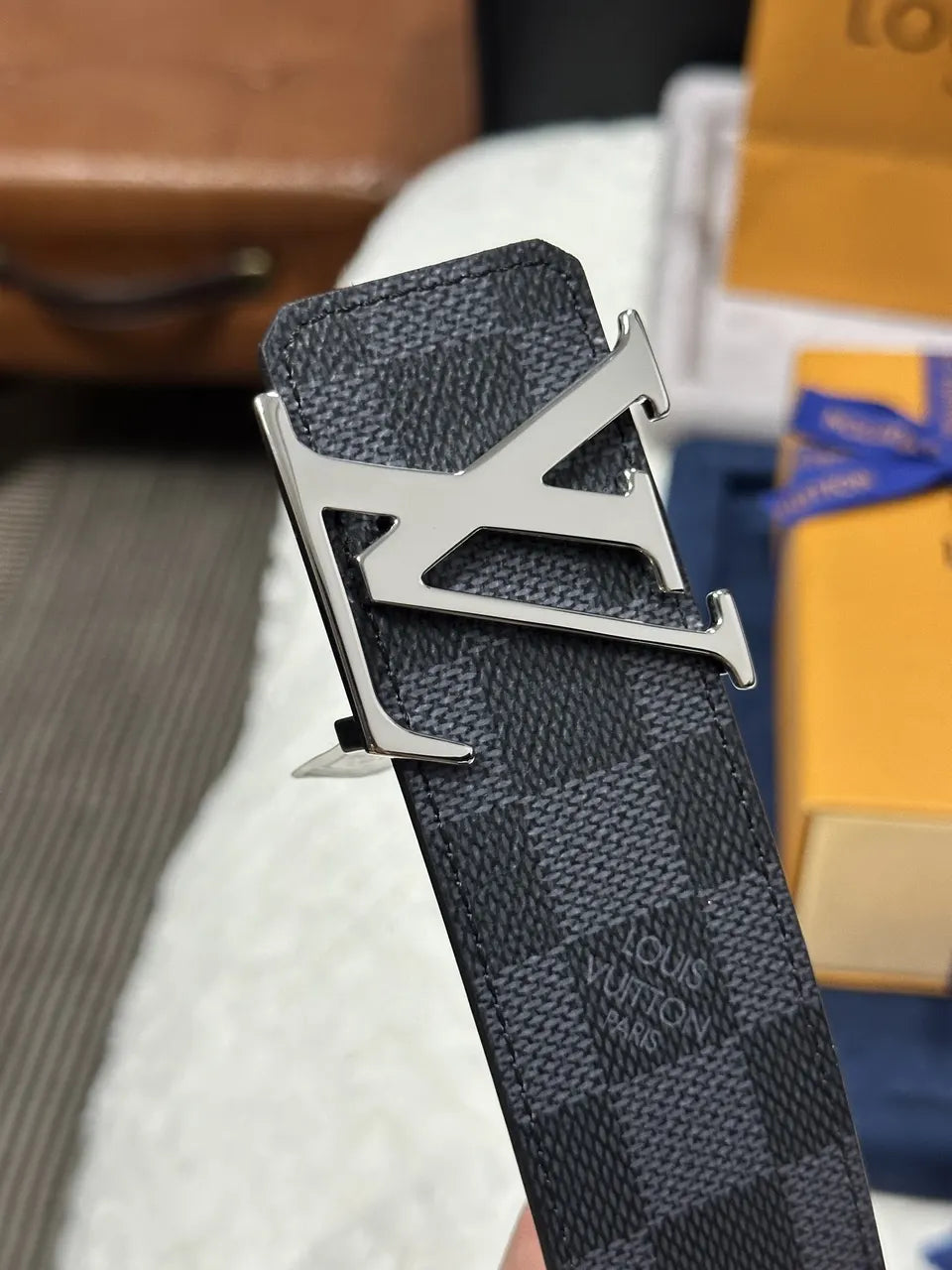 LV Damier Infini Leather Belt - Hình 2