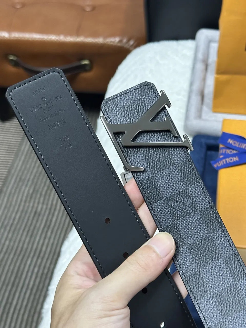 Louis Vuitton Damier Infini Leather Belt - Hình 3