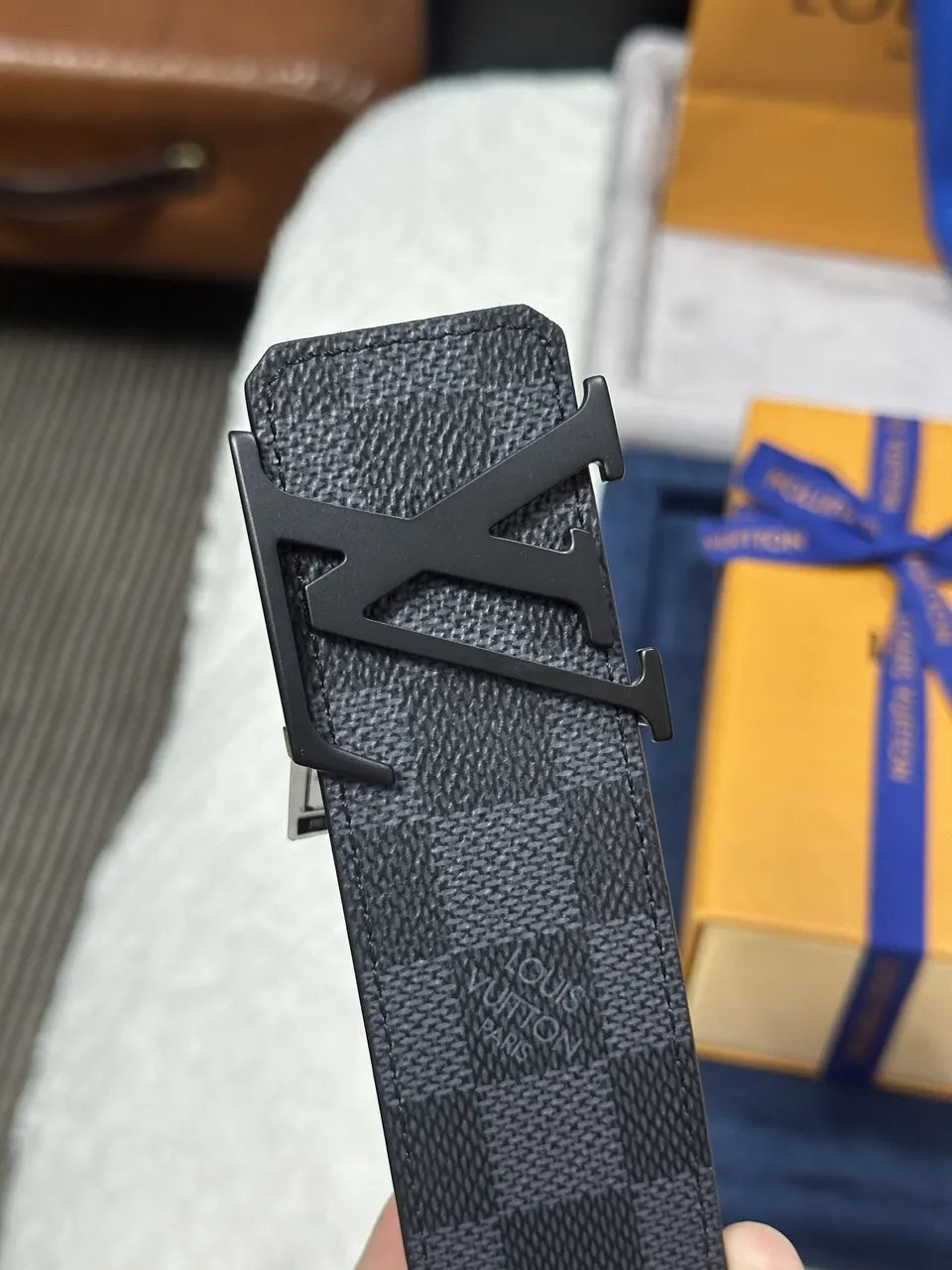 Damier Graphite Matte Black Belt - Hình 2